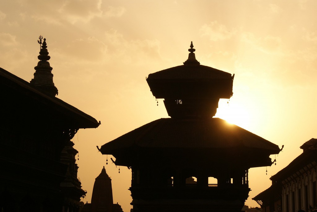 Nepal bei Sonnenuntergang
